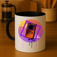 Neon Retro Video Game Coffee Mug thumb 4