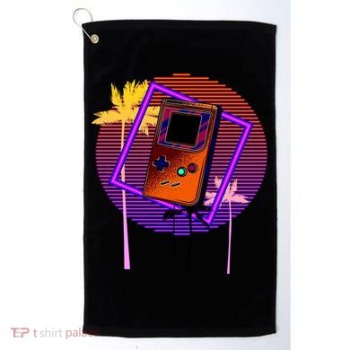 Neon Retro Video Game Golf Towel