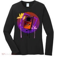 Neon Retro Video Game Women's Long Sleeve Shirt thumb 0