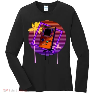 Neon Retro Video Game Women's Long Sleeve Shirt