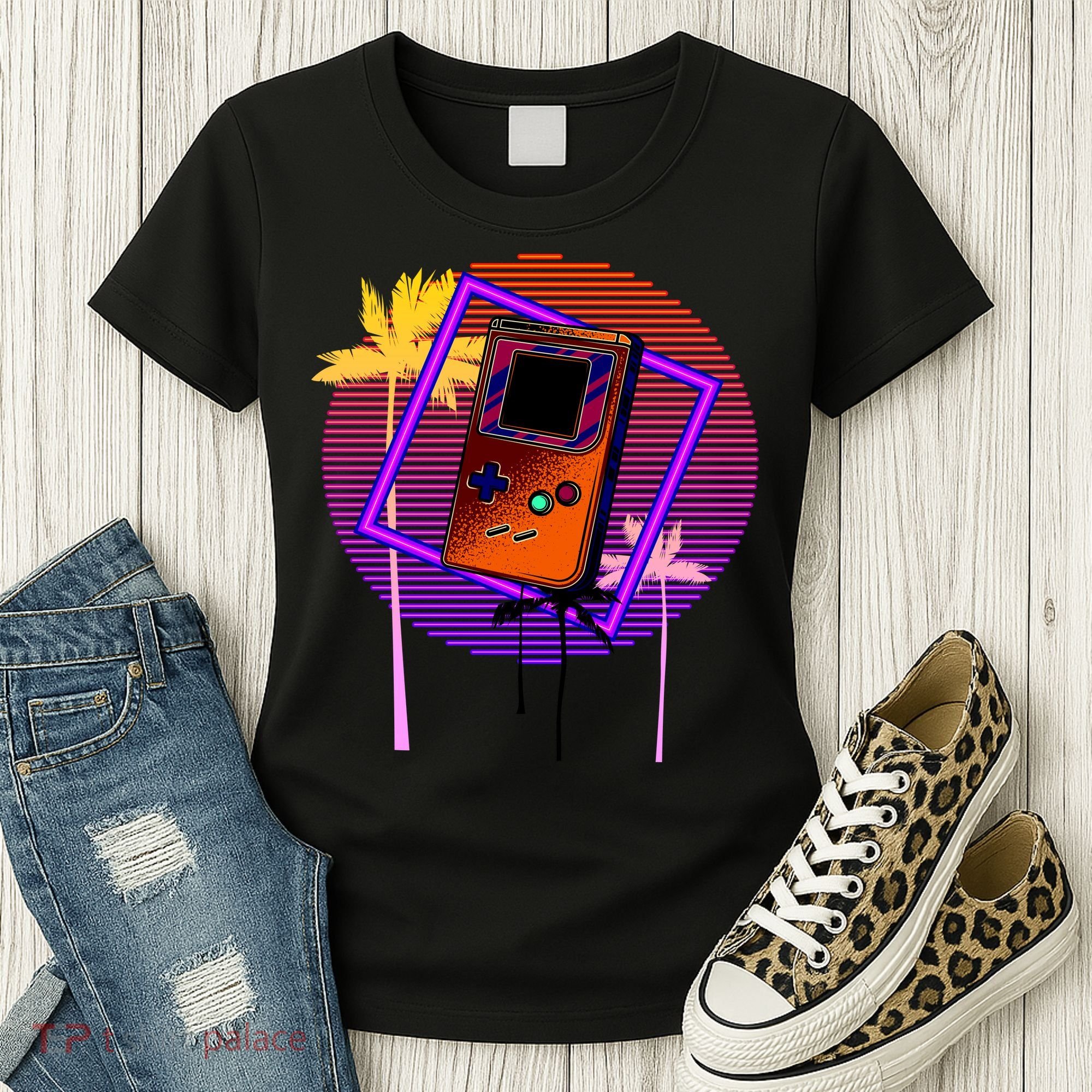 Neon Retro Video Game Women's T-Shirt