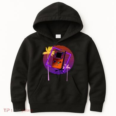 Neon Retro Video Game Kids Hoodie