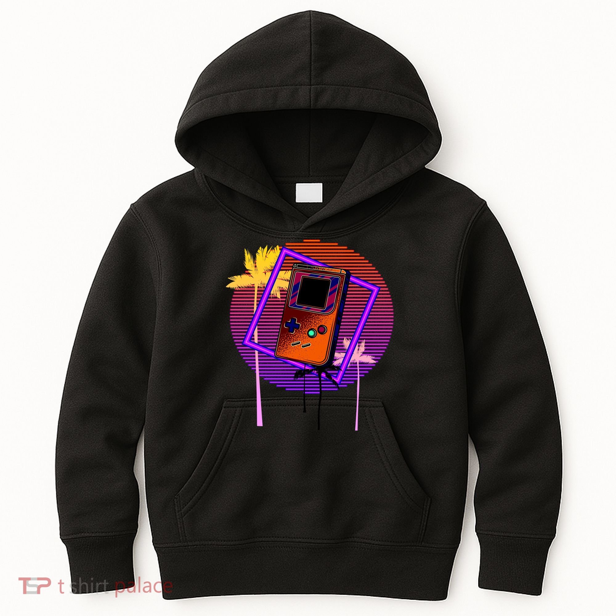 Neon Retro Video Game Kids Hoodie