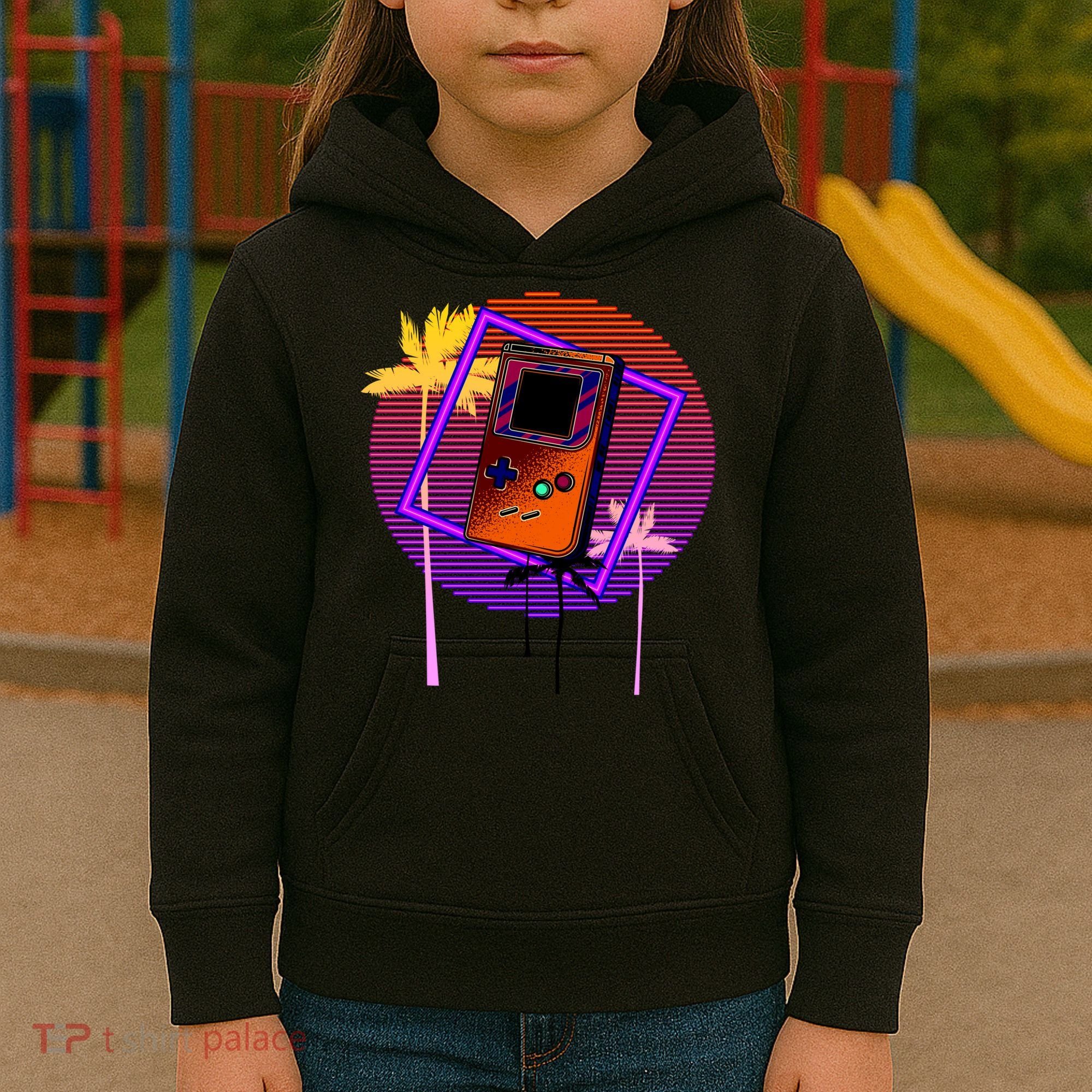 Neon Retro Video Game Kids Hoodie