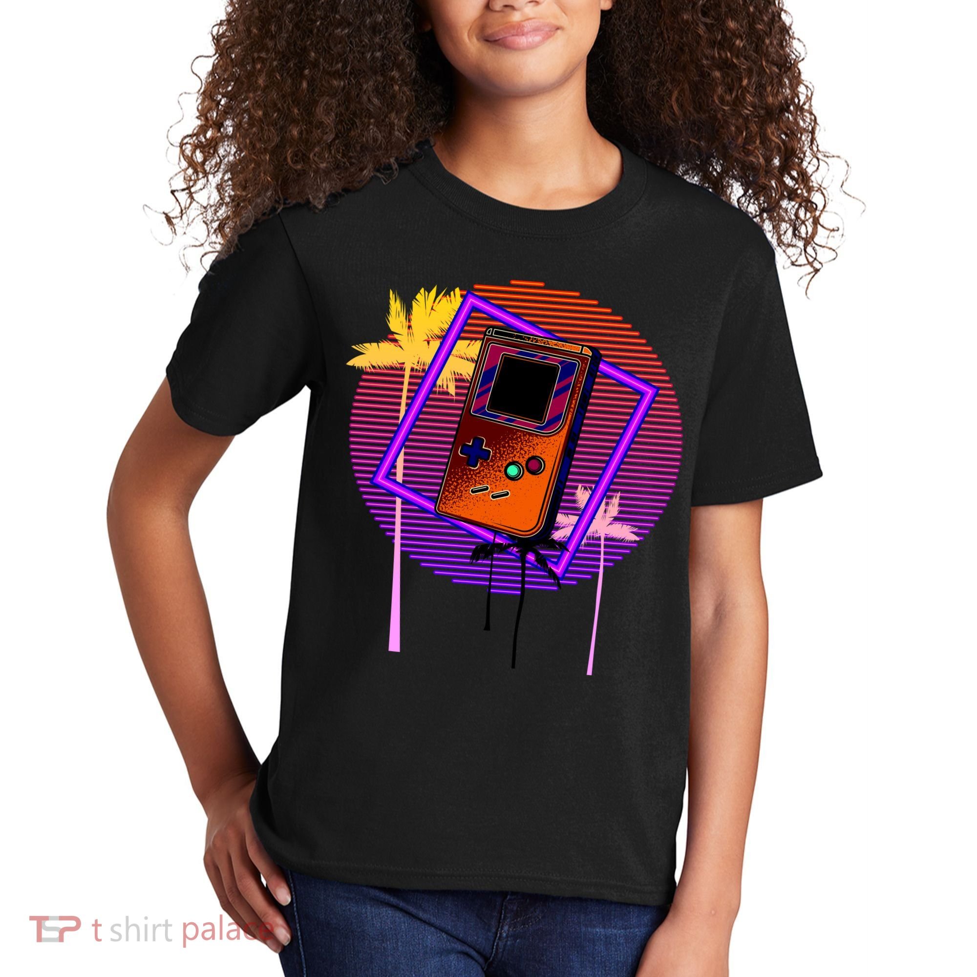Neon Retro Video Game Kids T-Shirt