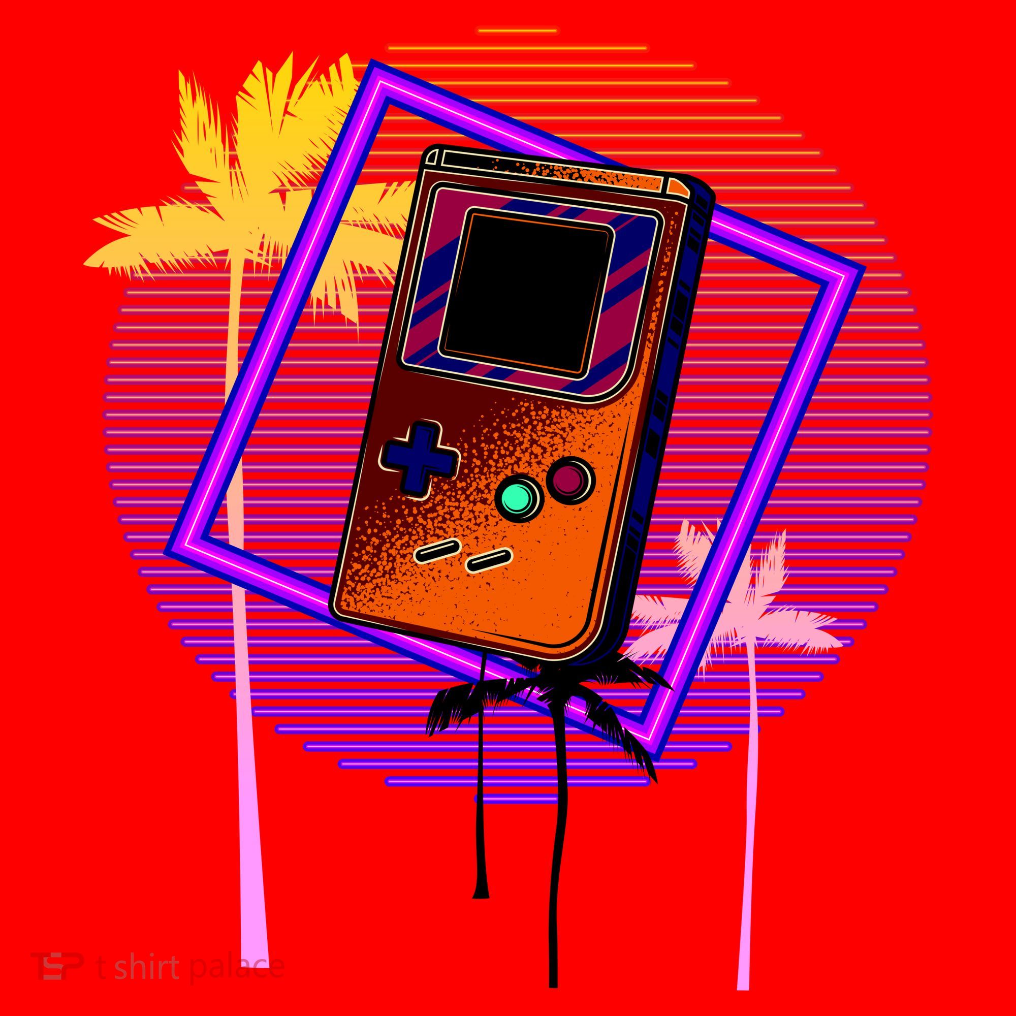 Neon Retro Video Game Santa Hat