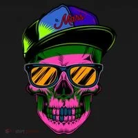 Neon Skeleton Mars Doggie Tank thumb 4