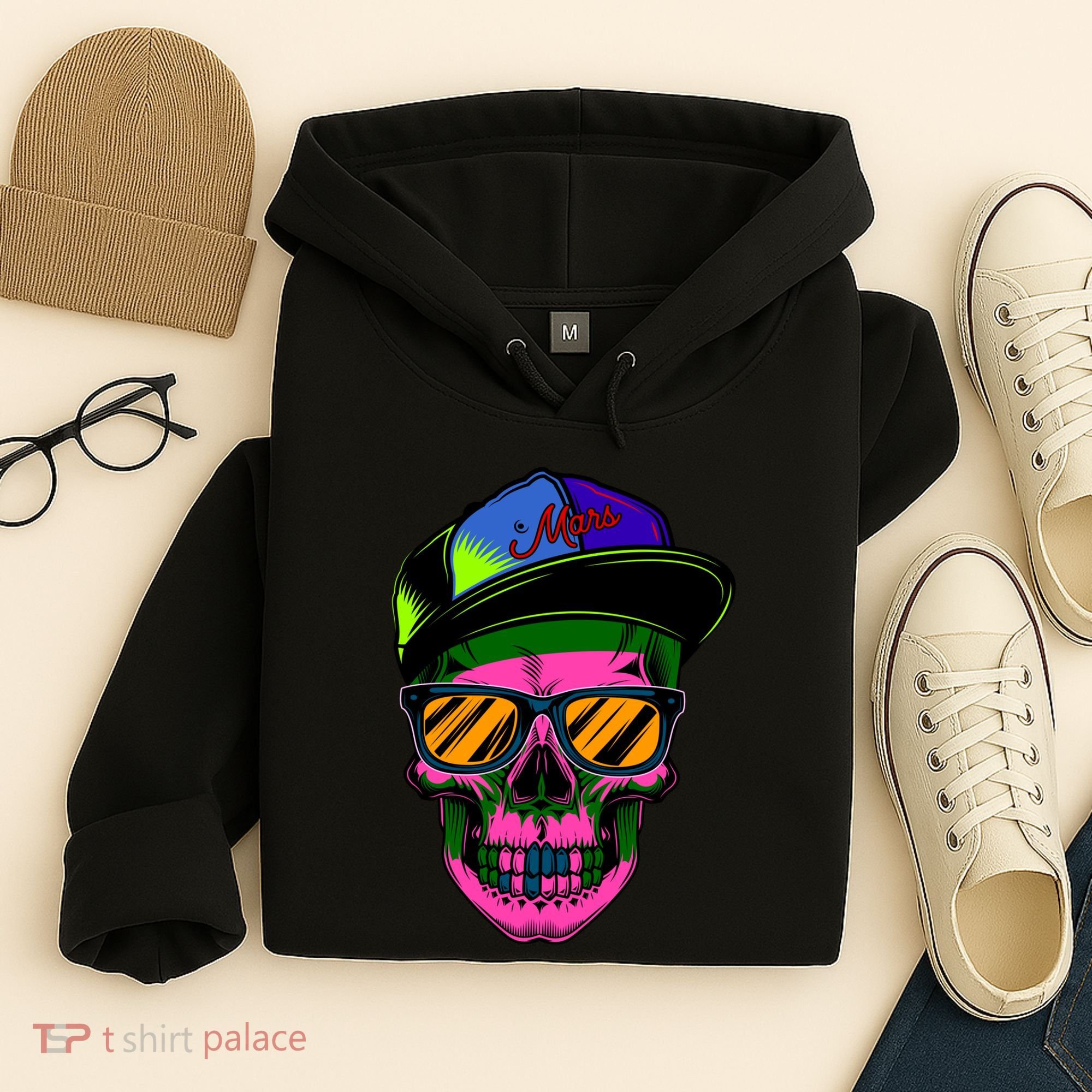 Neon Skeleton Mars Hoodie