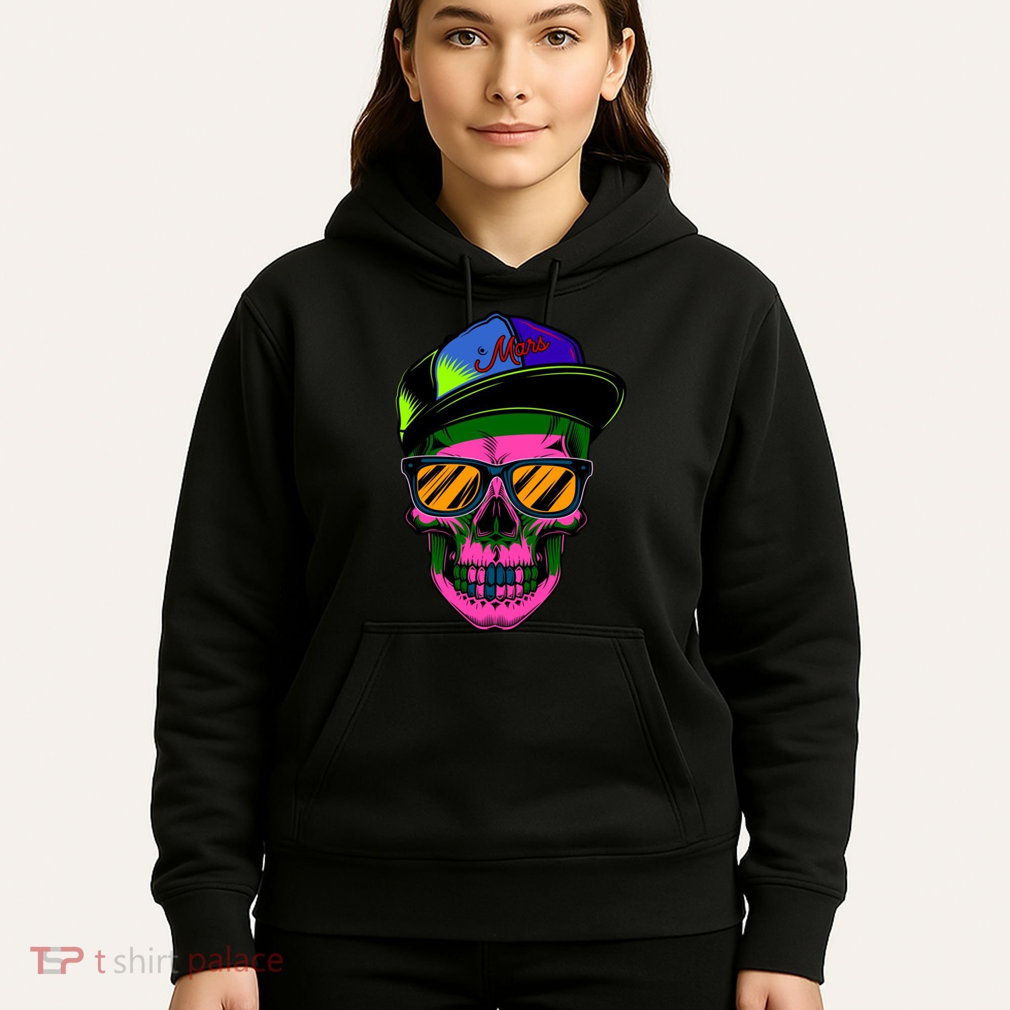 Neon Skeleton Mars Hoodie