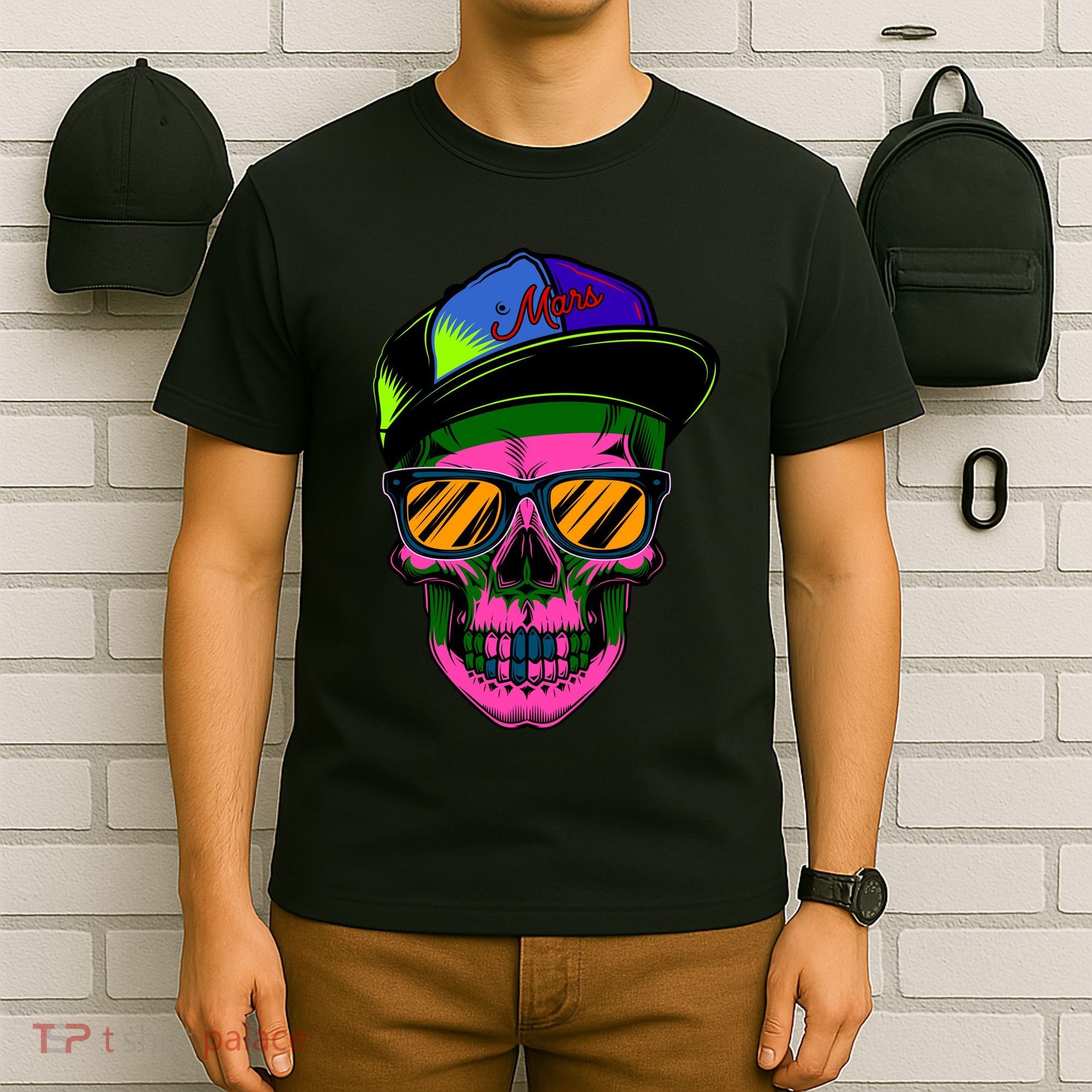 Neon Skeleton Mars T-Shirt