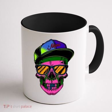 Neon Skeleton Mars Coffee Mug back