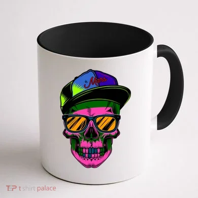 Neon Skeleton Mars Coffee Mug back
