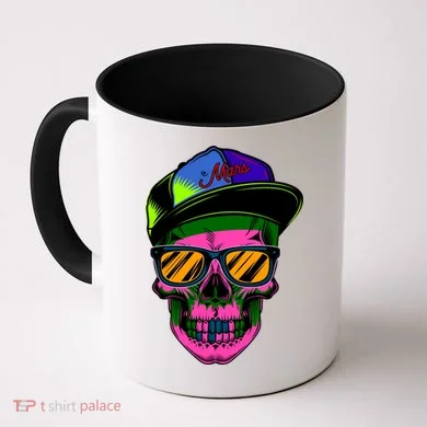Neon Skeleton Mars Coffee Mug