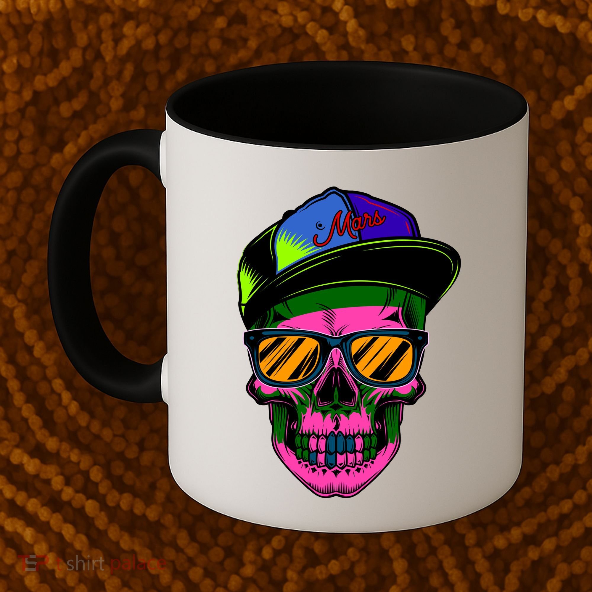 Neon Skeleton Mars Coffee Mug