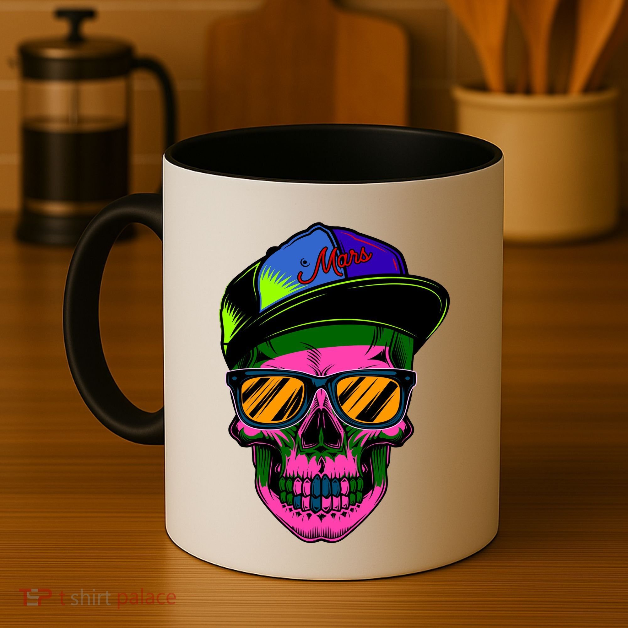 Neon Skeleton Mars Coffee Mug