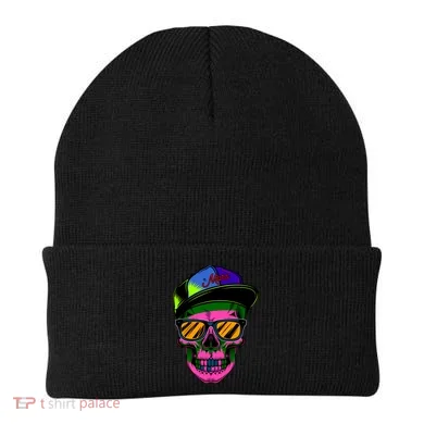 Neon Skeleton Mars Beanie