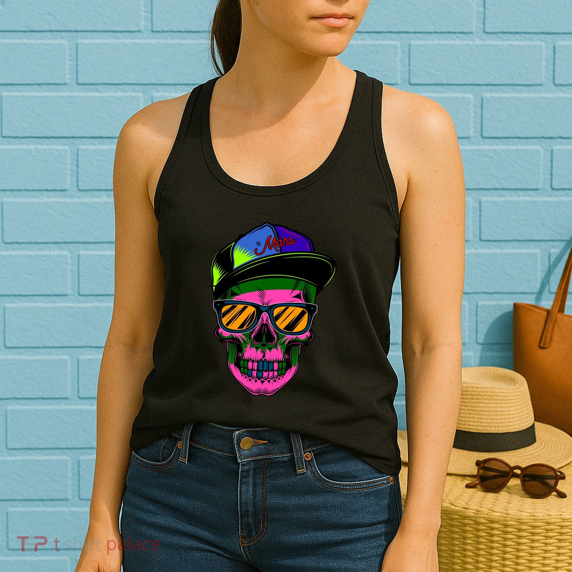 Neon Skeleton Mars Women's Tank Top