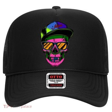 Neon Skeleton Mars Hat