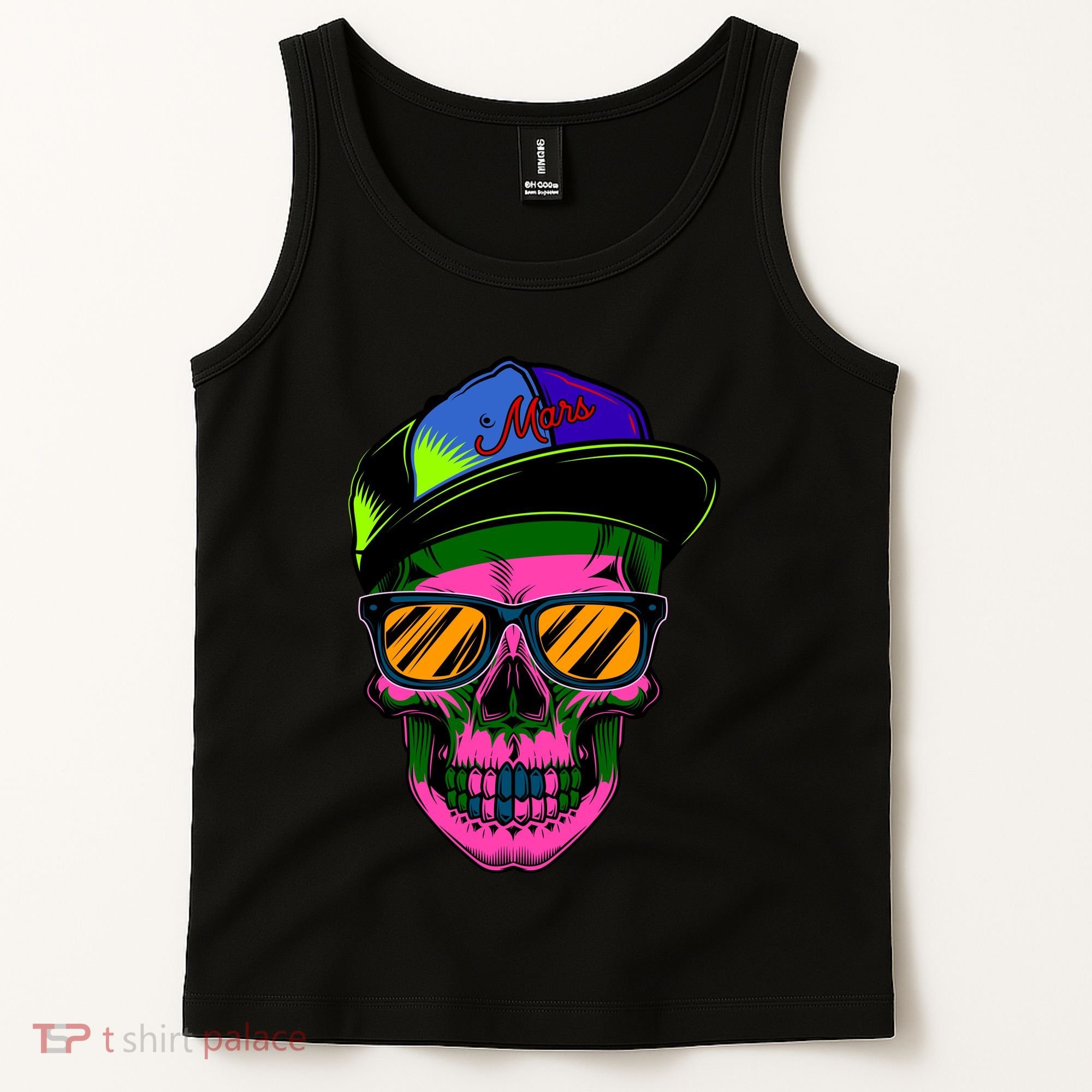 Neon Skeleton Mars Tank Top