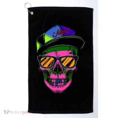 Neon Skeleton Mars Golf Towel