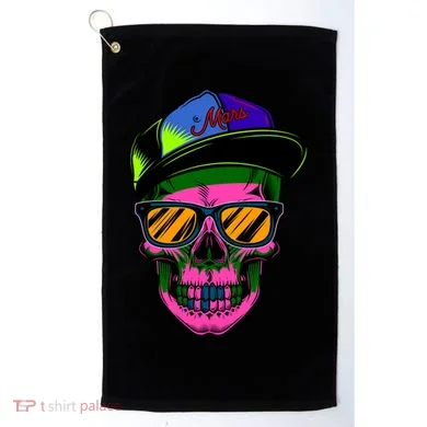Neon Skeleton Mars Golf Towel