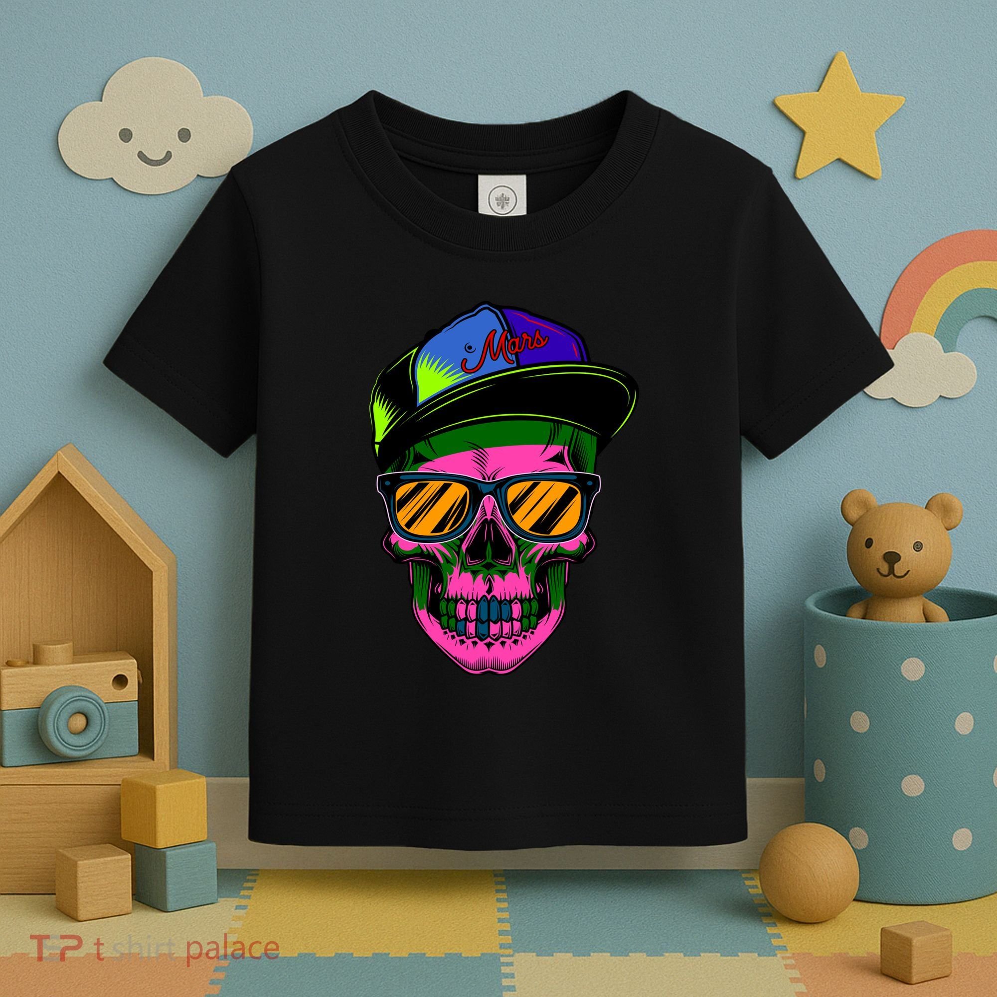 Neon Skeleton Mars Toddler T-Shirt