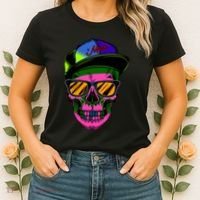 Neon Skeleton Mars Women's T-Shirt thumb 2