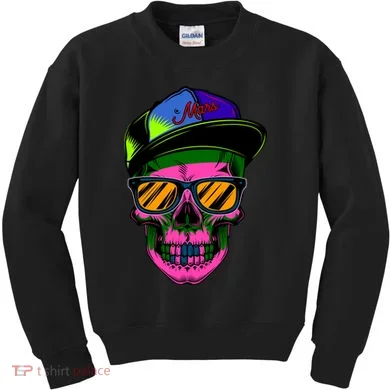Neon Skeleton Mars Kids Sweatshirt