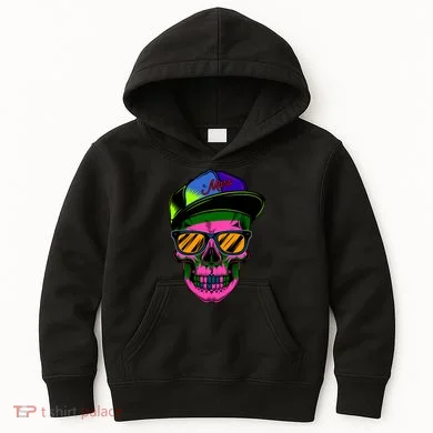 Neon Skeleton Mars Kids Hoodie