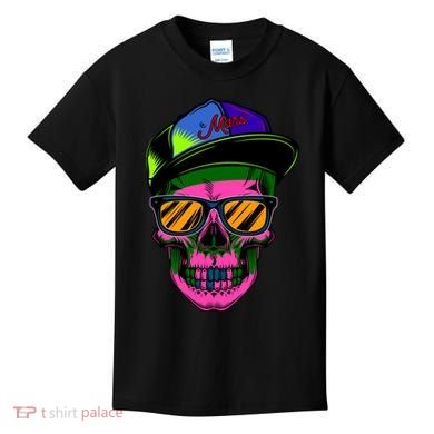 Neon Skeleton Mars Kids T-Shirt