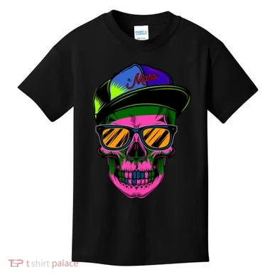 Neon Skeleton Mars Kids T-Shirt
