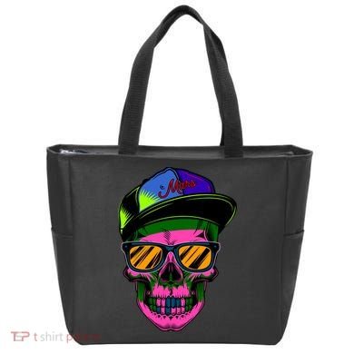 Neon Skeleton Mars Tote Bag
