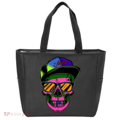 Neon Skeleton Mars Tote Bag