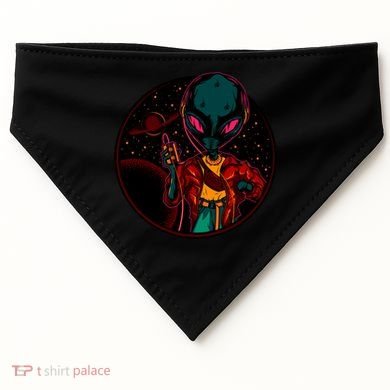 Neon Space Alien USA-Made Doggie Bandana