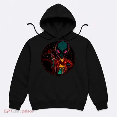 Neon Space Alien Hoodie
