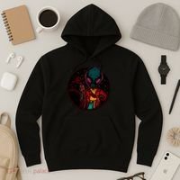 Neon Space Alien Hoodie thumb 3