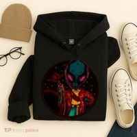 Neon Space Alien Hoodie thumb 4