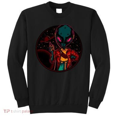 Neon Space Alien Sweatshirt
