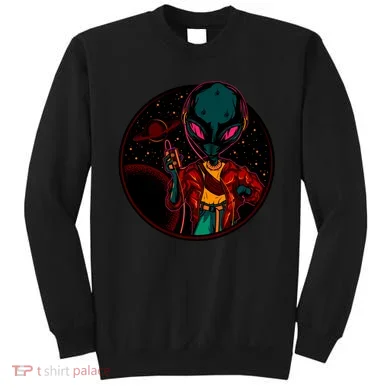 Neon Space Alien Sweatshirt
