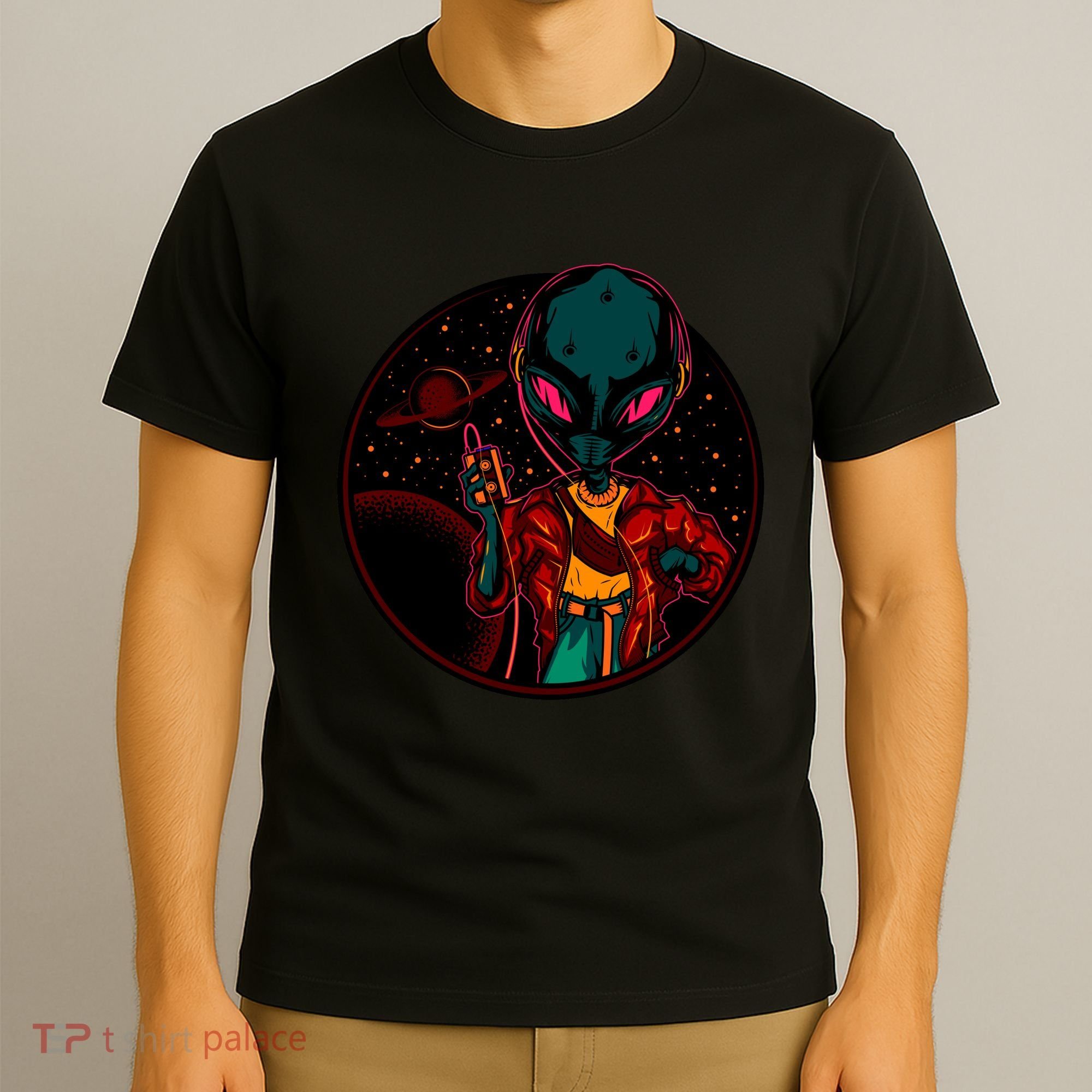 Neon Space Alien T-Shirt