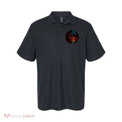 Neon Space Alien Polo