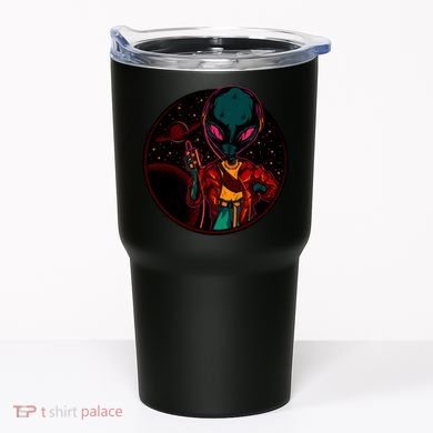 Neon Space Alien Tumbler