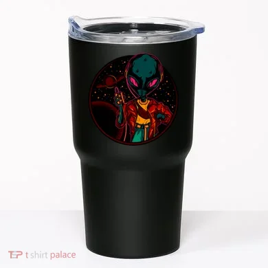 Neon Space Alien Tumbler