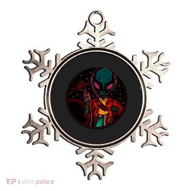 Neon Space Alien Ornament