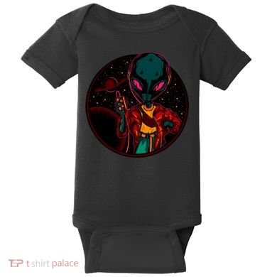 Neon Space Alien Baby Bodysuit