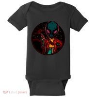 Neon Space Alien Baby Bodysuit thumb 0