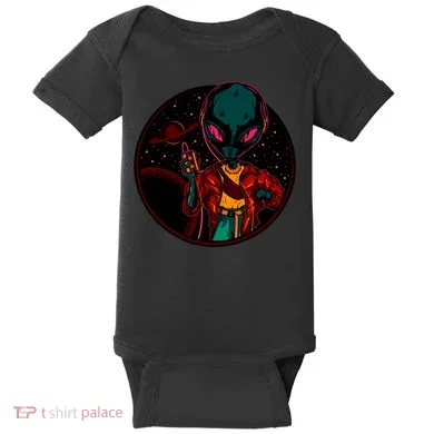 Neon Space Alien Baby Bodysuit