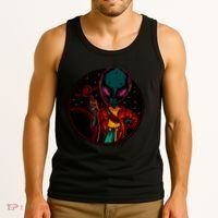Neon Space Alien Tank Top thumb 3