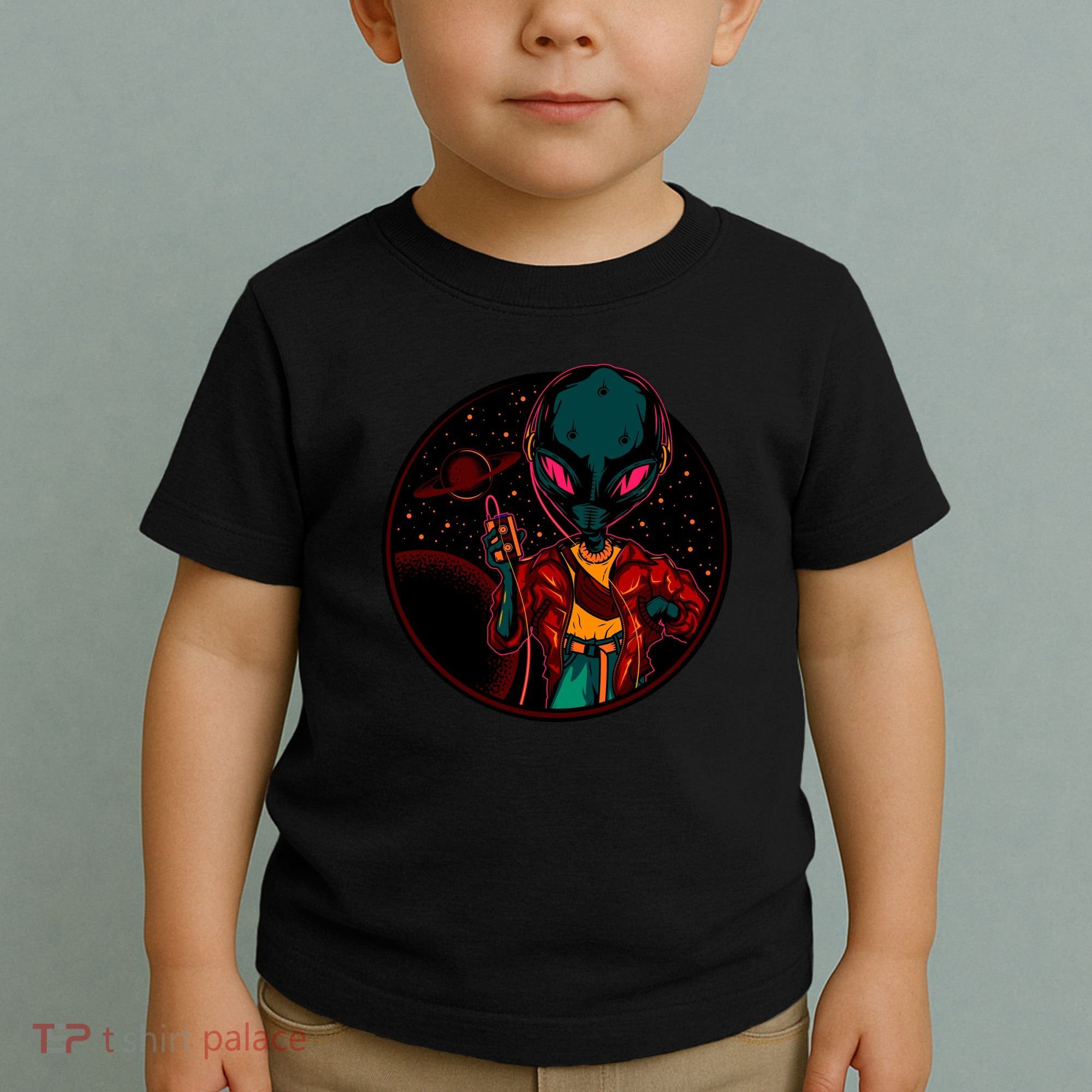 Neon Space Alien Toddler T-Shirt
