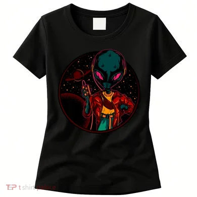 Neon Space Alien Women's T-Shirt